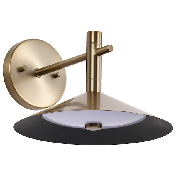 Nuvo Corrine, 10 Inch LED Wall Sconce, Burnished Brass, 3K/4K/5K CCT Selectable 62/2094 - main